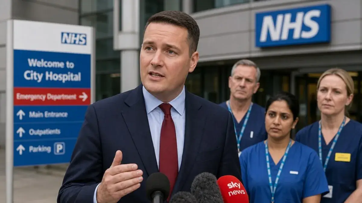 Wes Streeting, Health Secretary, visiting an NHS hospital